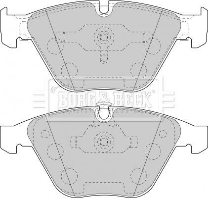 BORG & BECK Комплект тормозных колодок, дисковый тормоз BBP1894